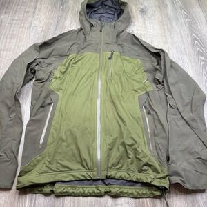REI Co-op Taku Full Zip Hooded Jacket Waterproof E1 Elements Green Mens Size L